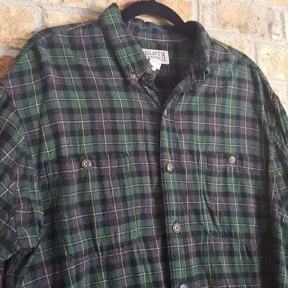 Duluth Trading Co. | Green Tall Flannel - Picture 3 of 7